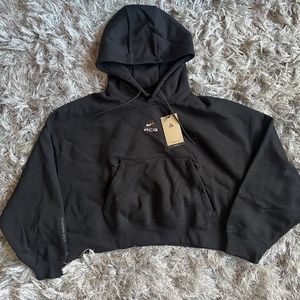 Medium - Nike ACG "Tuff Knit" Fleece Cropped Hoodie Black [DQ5807-045]